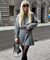 Sweet Treat Sweater Turtleneck Skirt Set