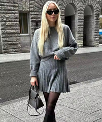 Sweet Treat Sweater Turtleneck Skirt Set