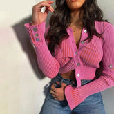 Candy Pink Off Track Sweater Top