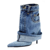 Let's Talk About It Denim Ankle Boots
