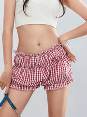Play Your Cards Right Plaid Shorts