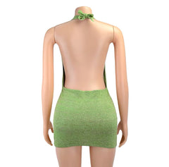 Halter Backless Mini Dress