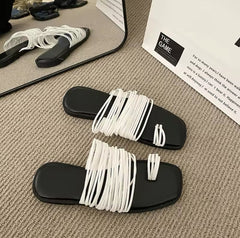 Doing Just Fine Open Toe Sandals