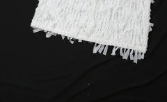 White Affaire Fringe Mini Dress