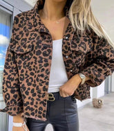 Wild One Leopard Print Denim Jacket