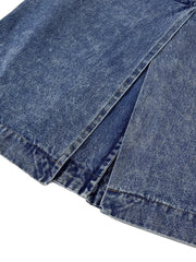 Fur Collar Trench Denim Coat