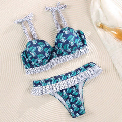 Bikini Floral Swimsuit Women Bathing Suits Bikini Set Print Swimwear Female