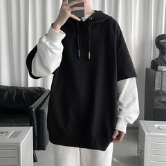Spring Autumn Fashion Harajuku Patchwork Casual Oversized Hoodies Hip Hop