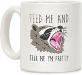 Ceramic Coffee Mug Raccoon White Ounce