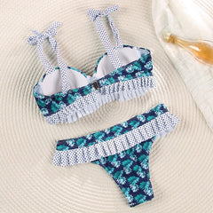 Bikini Floral Swimsuit Women Bathing Suits Bikini Set Print Swimwear Female
