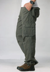 Men Cargo Pants Casual Multi Pockets Military Tactical Pants Loose Straight
