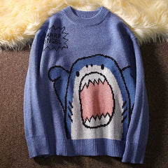 Men Winter Turtleneck Shark Sweater Cozy and Stylish Pullover