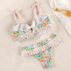 Bikini Floral Swimsuit Women Bathing Suits Bikini Set Print Swimwear Female
