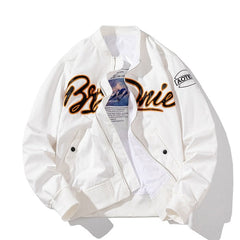 Jacket Men Letter Streetwear Baseball Coat Casual Couple