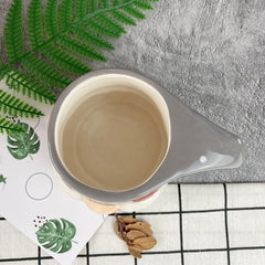 Ceramic Christmas Mugs Embossed Santa Claus Coffee Cup