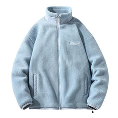 Men Oversize Lamb Fleece Plush Jacket