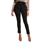 Ruched Bow Pencil Pants Women's