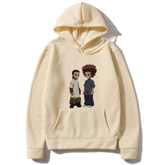 Boondocks Huey and Riley Men;s Hoodie Hip Hop Fashion