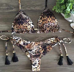 Leopard bikini thong 2024 Summer