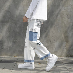 Loose StraightWinter Thicken Jeans Wide Leg Pants