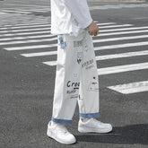 Loose StraightWinter Thicken Jeans Wide Leg Pants
