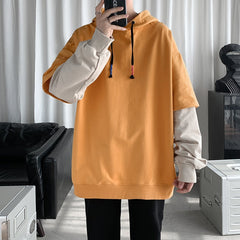 Spring Autumn Fashion Harajuku Patchwork Casual Oversized Hoodies Hip Hop