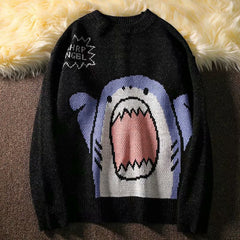 Men Winter Turtleneck Shark Sweater Cozy and Stylish Pullover