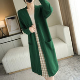 cardigans for Autumn and Winter Casual Long Knitted Cardigan women sweater coat V-Neck Cardigans