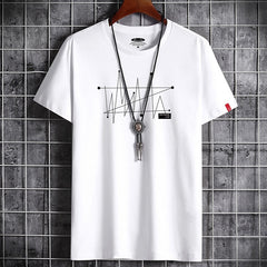 Manga Oversize T-shirt Men Loose Tee Tops Cotton Fashion Goth