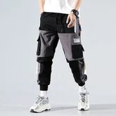 Men Cargo Pants Hip-Hop Loose Stitching Streetwear