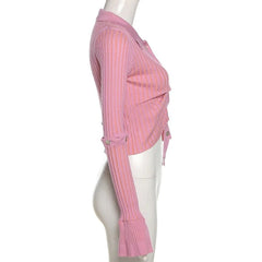 Candy Pink Off Track Sweater Top