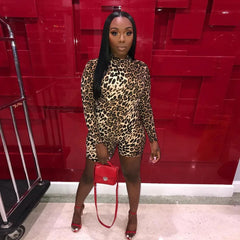 Wild At Night Long Sleeve Romper