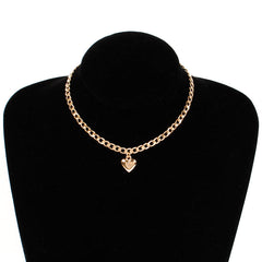 Heart Lock Choker Necklace