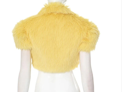 Fur Plush Cropped Jacket