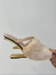 Got Somewhere To Go Fur Mule Heels