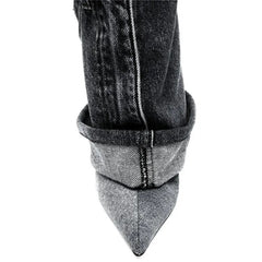Let's Talk About It Denim Ankle Boots