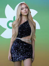 Jazmin Sequin Asymmetrical Mini Dress