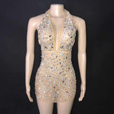 Jezebelle Rhinestone Mini Dress