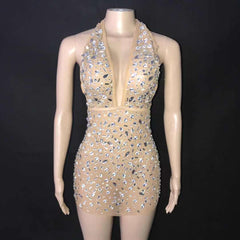 Jezebelle Rhinestone Mini Dress