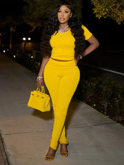 Karley Ribbed Pants Set