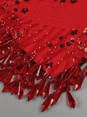 Krystal Tassel Sequin Mini Dress