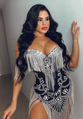 Let's Celebrate Crystals Mini Dress