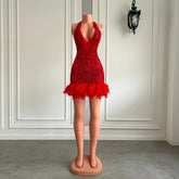 Lilian Feather Mini Dress