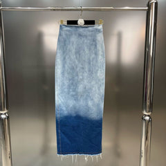 Lola Gradient Tassel Denim Skirt