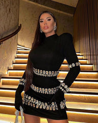 Lorna Crystal Bandage Mini Dress