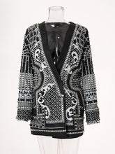 Luxurious Metallic Beaded Blazer/Dress