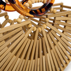 Luxury Bamboo Clutch Handbag