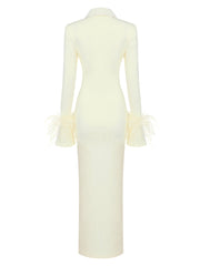 Maddy Feather Bandage Maxi Dress