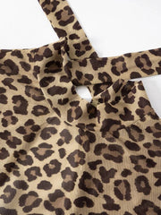 Mariah Leopard Mesh Jumpsuit