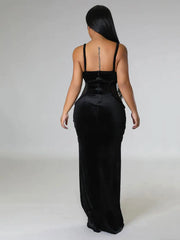 Moraine Sheer Velvet Bodycon Dress